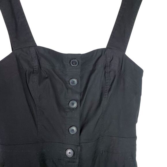 Anthropologie Maeve The Colette Portside Jumpsuit Sz 12 Black Sleeveless Pockets - Picture 6 of 16